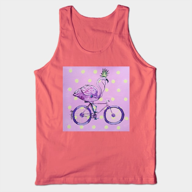 Pink Flamingo Tank Top by Novaart